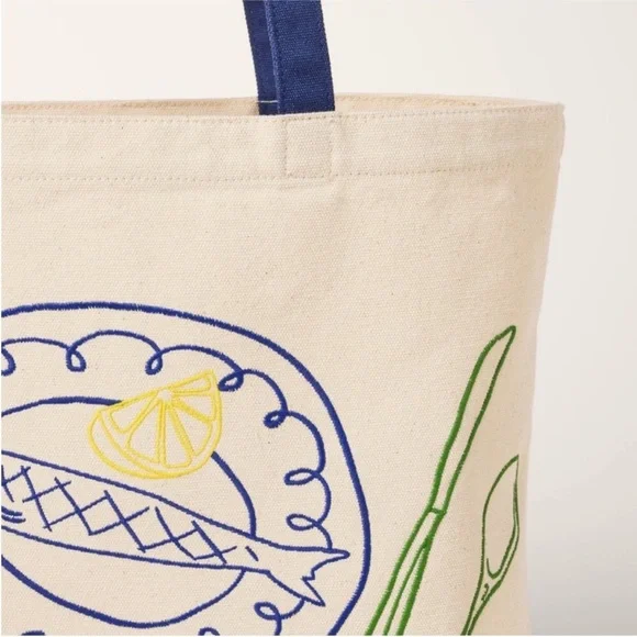 Kate Spade For Target Canvas Shopping Tote Bag New With Tags - Picture 5 of 5